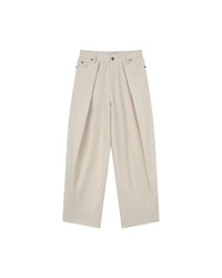 PLEATED DENIM PANTS