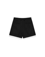LAYERED PINSTRIPE SHORTS