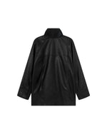 HIGH COLLAR LEATHER JACKET
