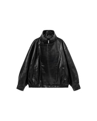 ASYMMETRIC LEATHER JACKET