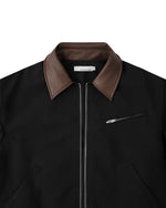 LEATHER COLLAR JACKET