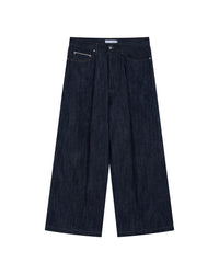 PLEATED SELVEDGE JEANS