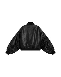 LEATHER UTILITY BOMBER