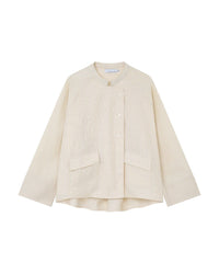 HALF WRAP STRIPE SHIRT