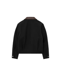 LEATHER COLLAR JACKET