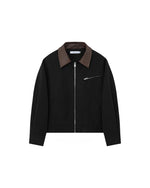 LEATHER COLLAR JACKET