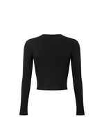 CURVED BUTTON KNIT