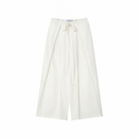 LINEN PLEATED BOX PANTS