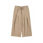 LINEN PLEATED BOX PANTS