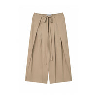 LINEN PLEATED BOX PANTS